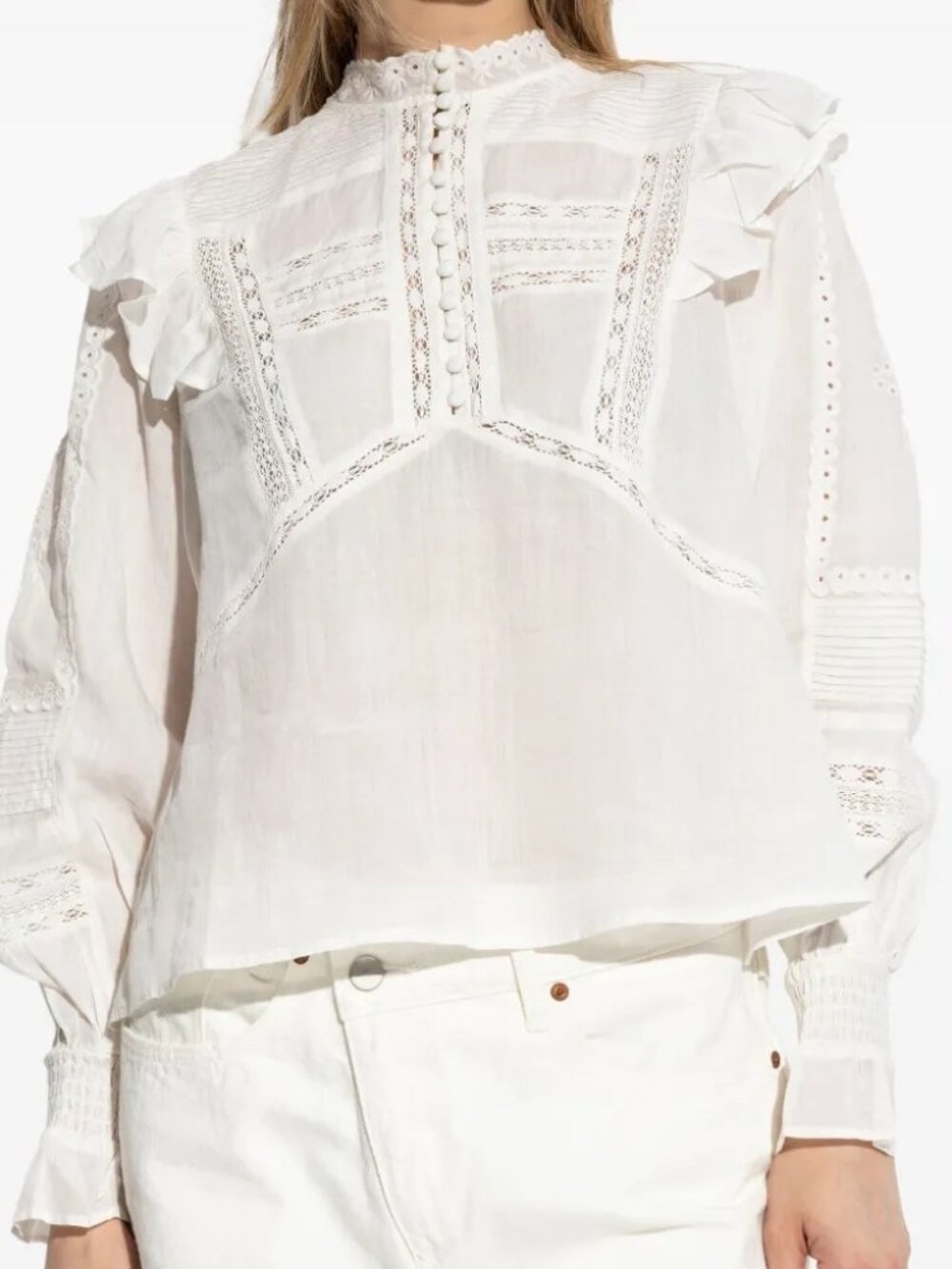 All Saints Heather Ruffle Top Size 2 (NWT)